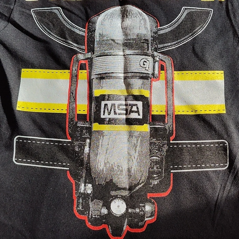 Toddler Fireman Costume Printed T Shirt Short Sleeved Size XS Halloween 4T